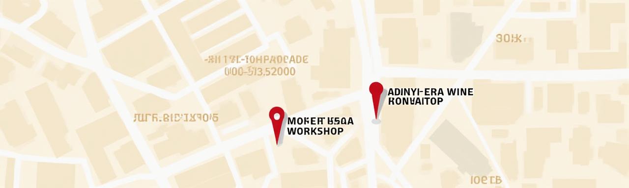 Mappa stilizzata della zona di Roma Monteverde dove si trova l'officina Nautica Veloce